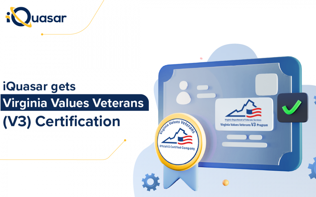iQuasar gets Virginia Values Veterans (V3) Certification