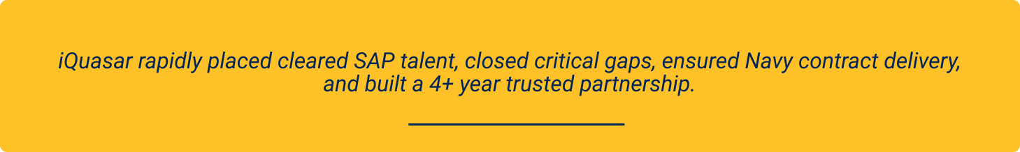 How Our Solution Helped Recruit Cleared SAP Experts