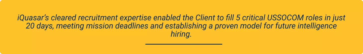 iQuasar Value in filling USSOCOM Knowledge Systems Roles