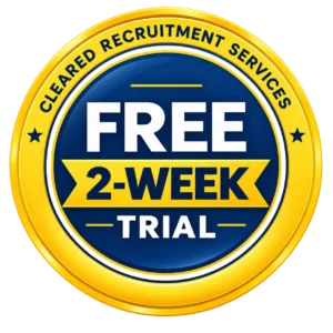 two-week-trial-badge-6a8597ce53ca7 Free 2 week trial on cleared recruitment services